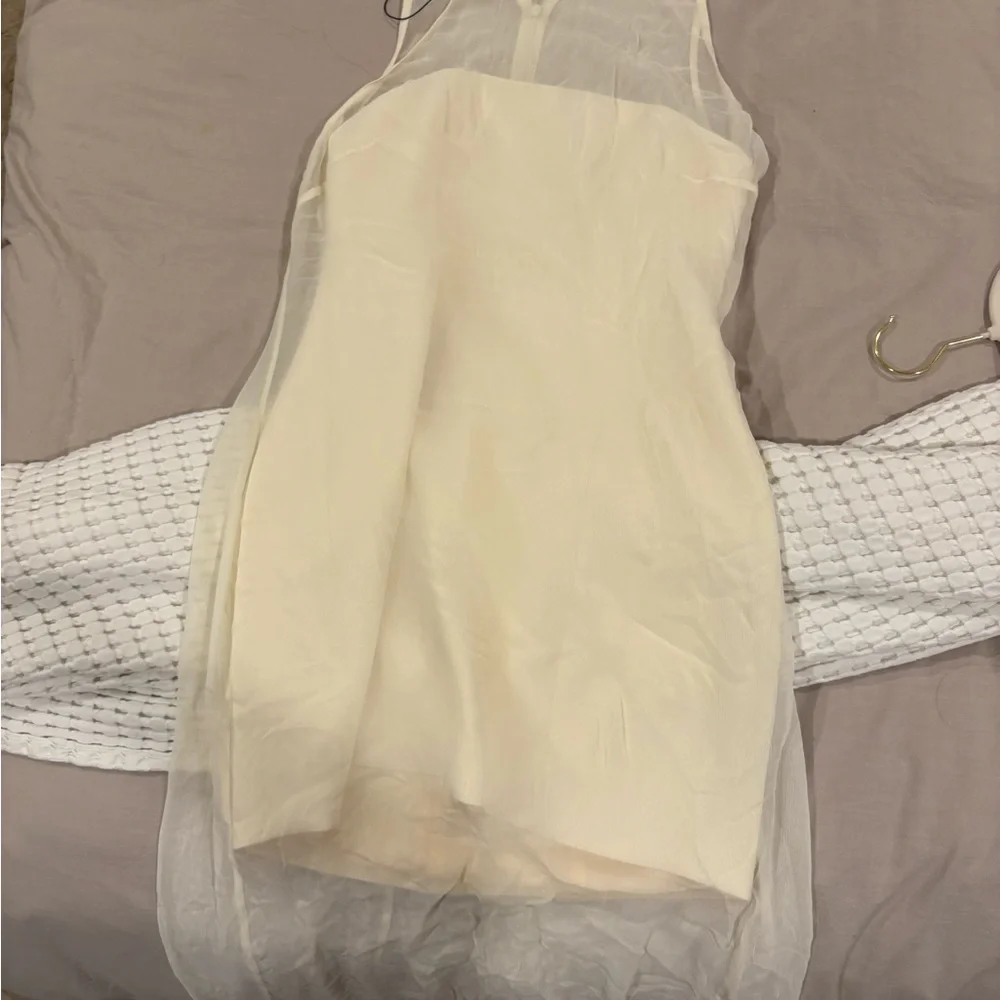 L'Academie Cream Sheer Dress - Picture 3 of 6